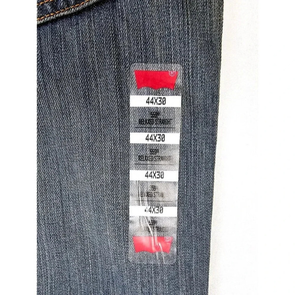 Levi's Size 44X30 Men's 559 Relaxed Straight Blue Denim Cotton Logo Jeans NWT - Picture 6 of 13
